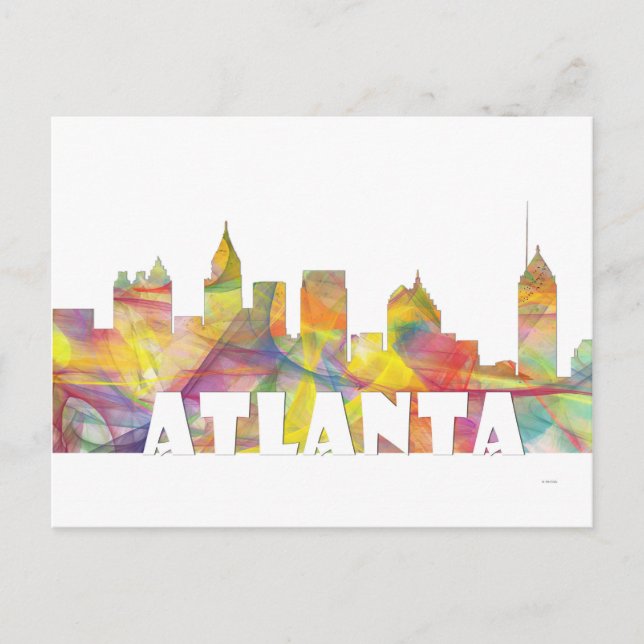 CARTÃO POSTAL ATLANTA GEORGIA SKYLINE MCLR 2 - (Frente)