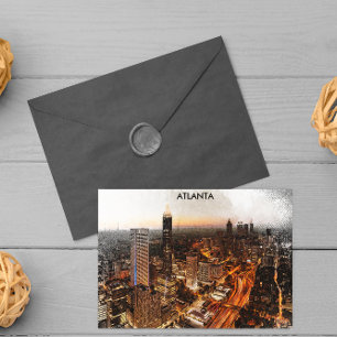 Cartão Postal Atlanta Georgia Skyline Panorama View