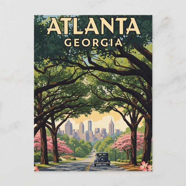 Cartão Postal Atlanta Georgia Viagem (Frente)