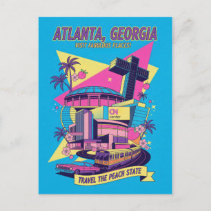Cartão Postal Atlanta, Geórgia – Viagem Retro no Estado do Pêsse