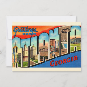 Cartão postal Atlanta Georgia Vintage
