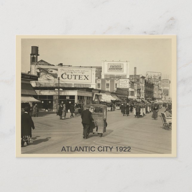 Cartão Postal Atlantic City 1922 (Frente)