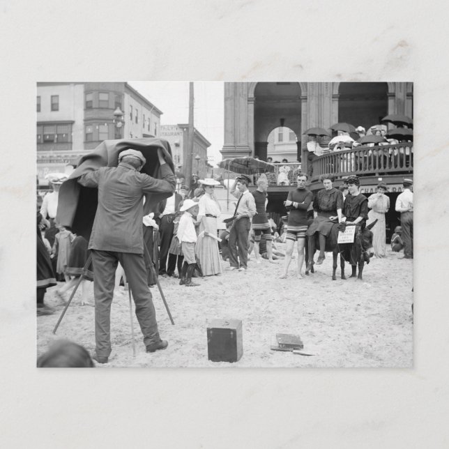 Cartão Postal Atlantic City Beach, 1890 (Frente)