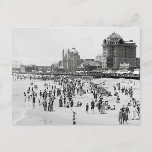Cartão Postal Atlantic City Beach & Boardwalk, 1910