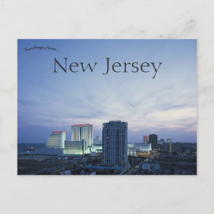Cartão Postal Atlantic City New Jersey Skyline