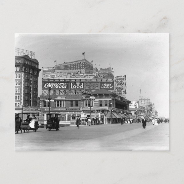 Cartão Postal Atlantic City, Nova Jersey, Vintage (Frente)