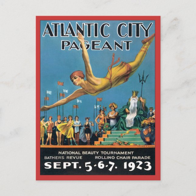 Cartão Postal Atlantic City Pageant Vintage (Frente)