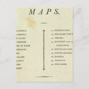 Cartão Postal Atlas Americano do Título Page