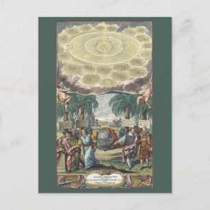 Cartão Postal Atlas Coelestis por Doppelmaier, Astronomia Vintag