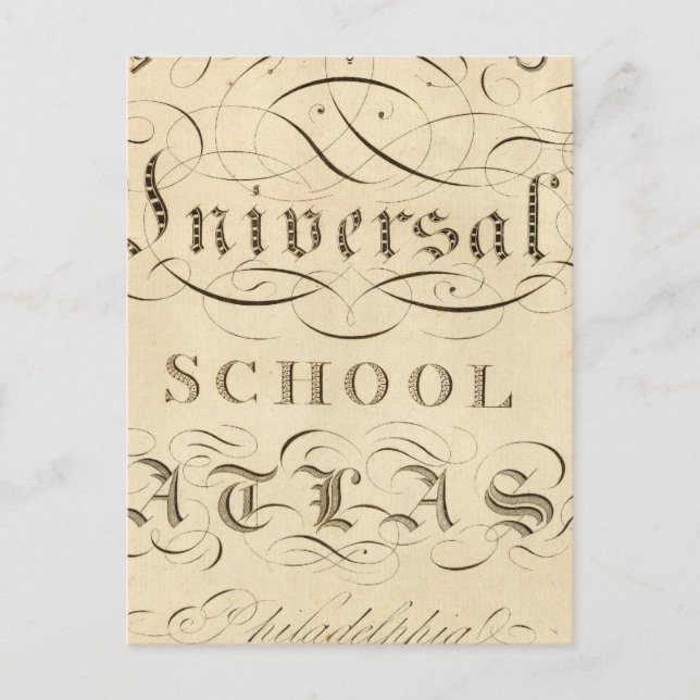 Cartão Postal atlas de escola universal (Frente)
