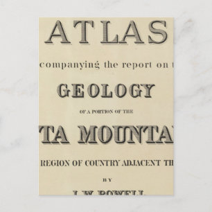 Cartão Postal Atlas de Página de Título que acompanha o relat
