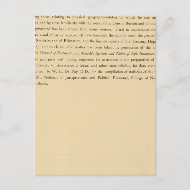 Cartão Postal atlas estatístico de Scribner (Frente)