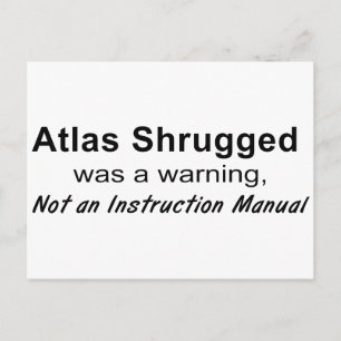 Cartão Postal Atlas Shrugged Warning