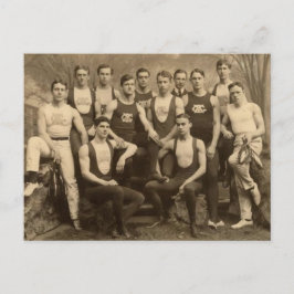 Cartão Postal Atletas Vintage Masculinos