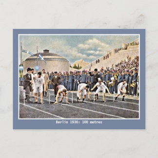 Cartão Postal Atletismo venenoso: 100 metros Berlim 1936