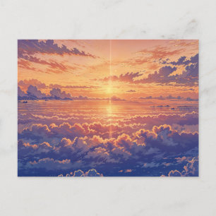 Cartão Postal Atmosfera Iluminada pelo Sol - Estilo de Arte de I