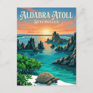 Cartão Postal Atol de Aldabra Seicheles