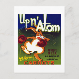 Cartão Postal Atom Carrots Upn