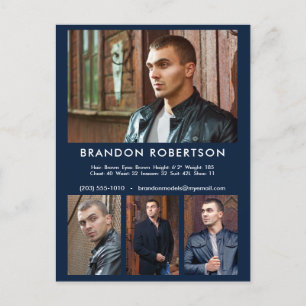 Cartão Postal Ator Model 4 Photo Comp/Zed Modelo Promocional