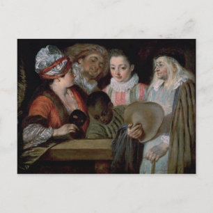 Cartão Postal Atores do Teatro Francais, c.1714-15
