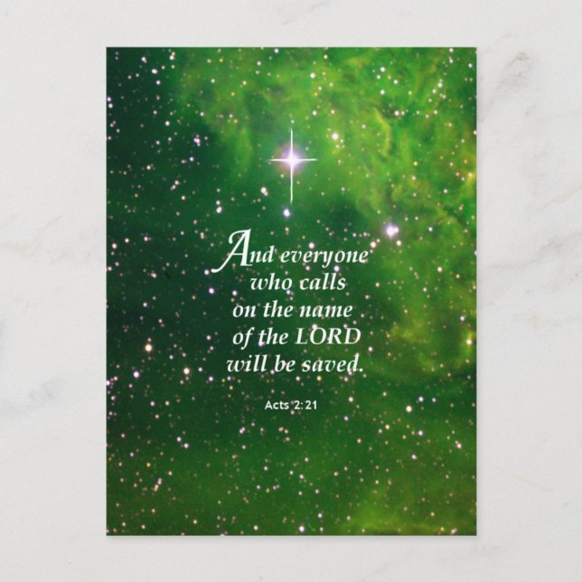 Cartão Postal Atos 2:21 (Frente)