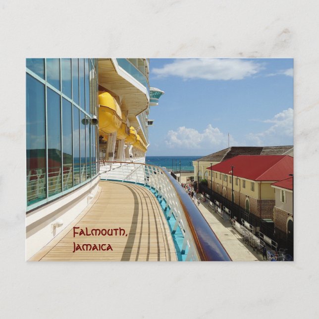 Cartão Postal Atracado em Falmouth Custom (Frente)