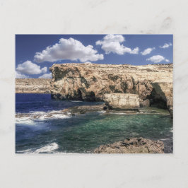 Cartão Postal Atração Da Janela Do Azure Em Gozo Island