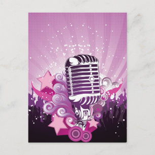Cartão Postal Atração do Microfone
