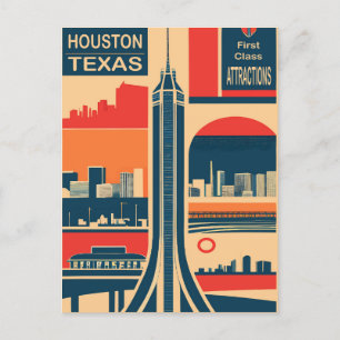 Cartão Postal Atrações Turísticas de Houston, Texas, Viagens
