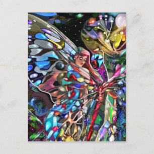 Cartão Postal Atrás da Ala de uma Borboleta