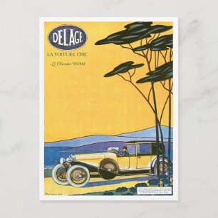 Cartão Postal Atraso ~ Anúncio Automóvel Vintage