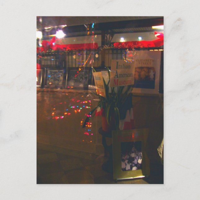Cartão Postal Através da Janela no Museu Ítalo-Americano (Frente)