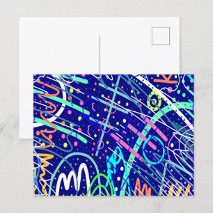 Cartão Postal Através do Céu Noturno