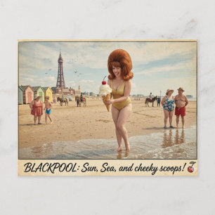 Cartão postal atrevido clássico de Blackpool