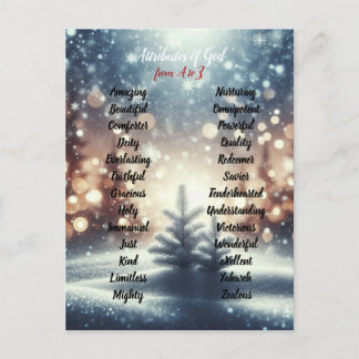 Cartão Postal Atributos do Natal de Deus Dias de Inverno