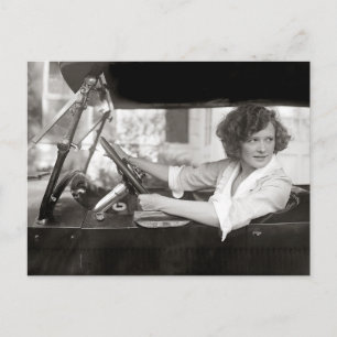 Cartão Postal Atriz ao Volante, 1921