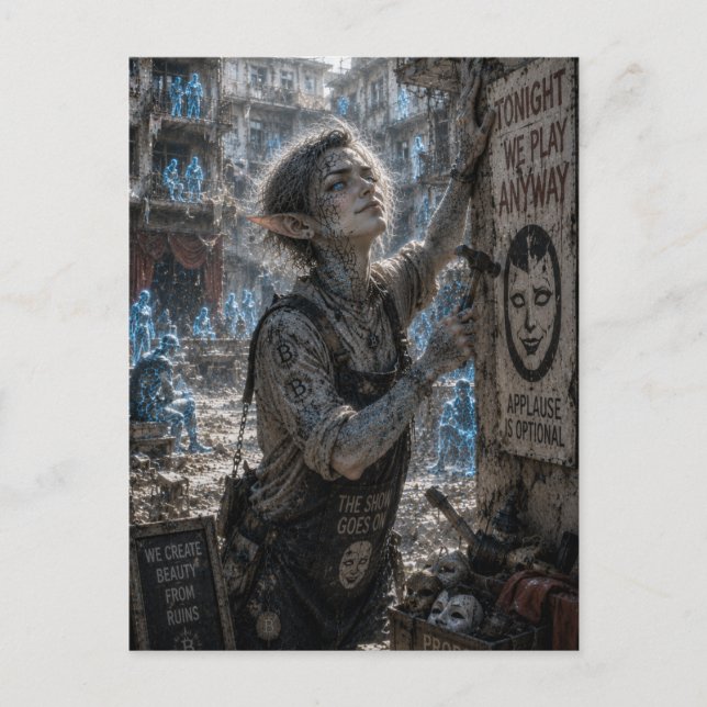 Cartão Postal Audácia / Trabalhador de Teatro / Edifício de Apar (Frente)