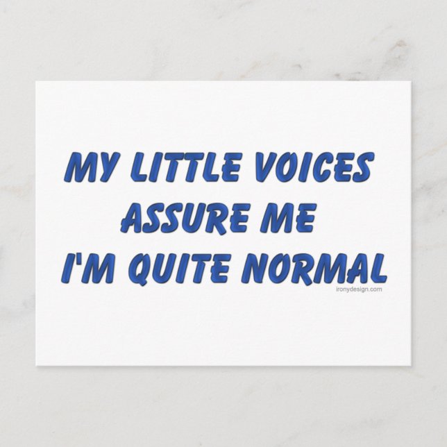 Cartão Postal Audição de Vozes Humor (Frente)