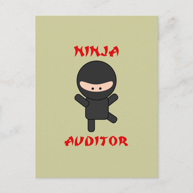 Cartão Postal auditor ninja (Frente)