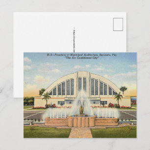 Cartão Postal Auditório Municipal de Sarasota FL