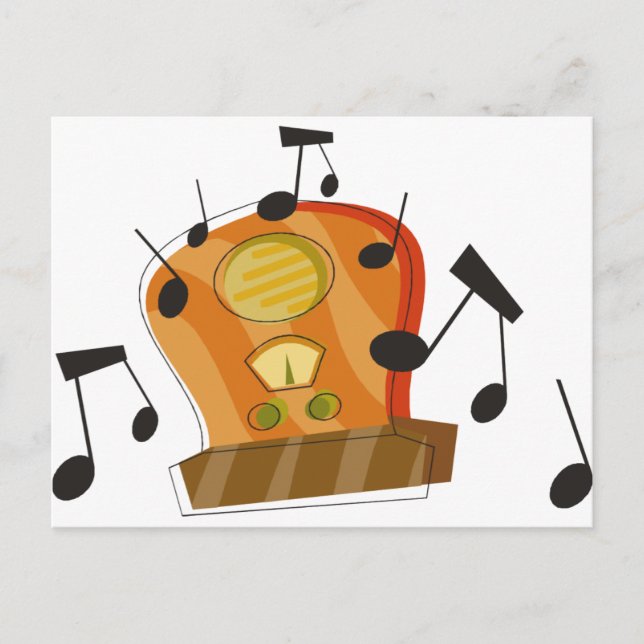 Cartão Postal August 20, Dia Nacional da Rádio (Frente)