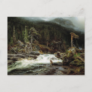 Cartão Postal August Cappelen Waterfall in Telemark