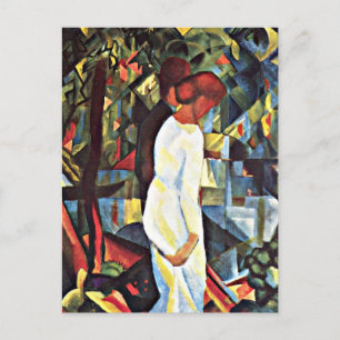 Cartão Postal August Macke: Casal na floresta,