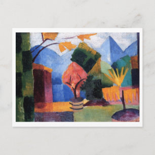 Cartão Postal August Macke - Jardim no lago Thuner 1913