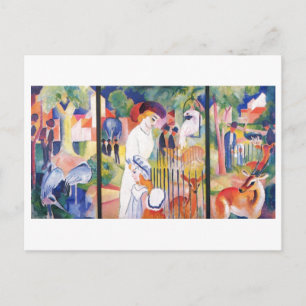 Cartão Postal August Macke - Large Zoo Garden Triptychon 1913