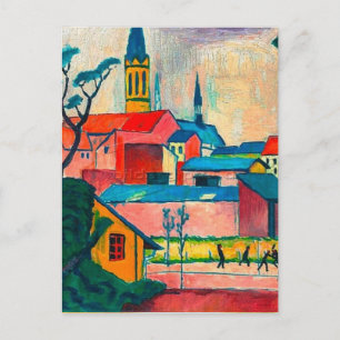 Cartão Postal August Macke - Marienkirche, pintura de arte