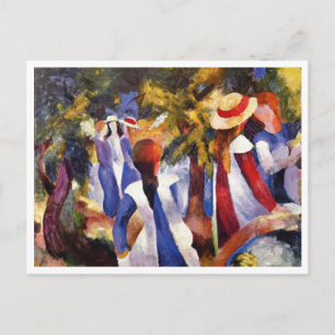 Cartão Postal August Macke - Rapariga na Canvas de 1914