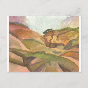 Cartão Postal August Macke - Schlucht 1914 Watercolor