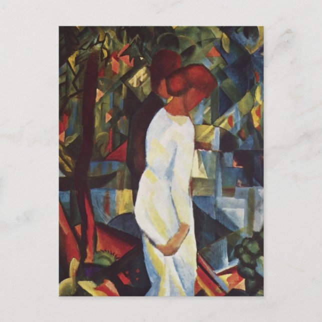 Cartão Postal August Macke - Um Casal Na Floresta (Frente)