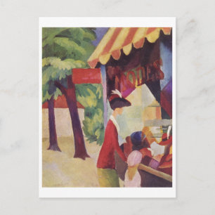 Cartão Postal August Macke - Vor dem Hutladen 1913 Oil